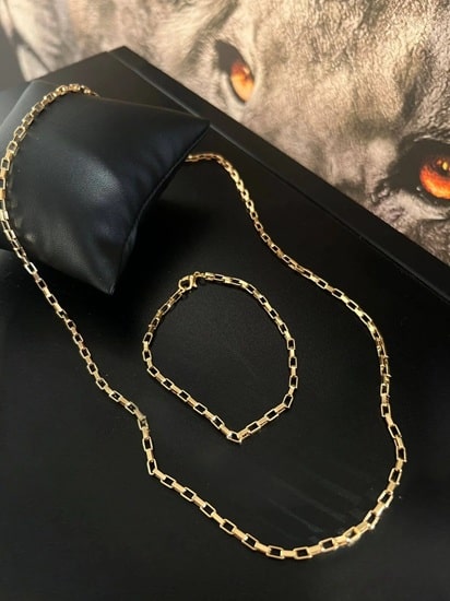 Conjuntos com Colar Masculino Semijoia Cartier, acessórios masculinos
