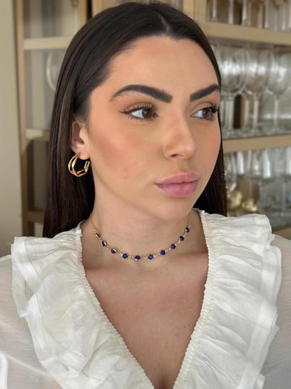 choker folheada a ouro 18K